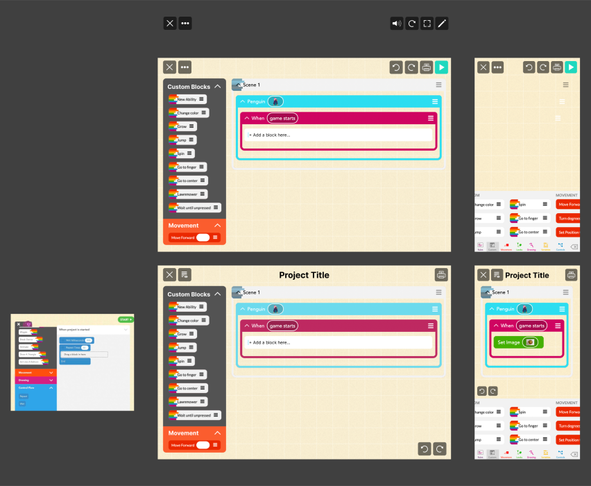 Screenshot of the design file for the Hopscotch web editor