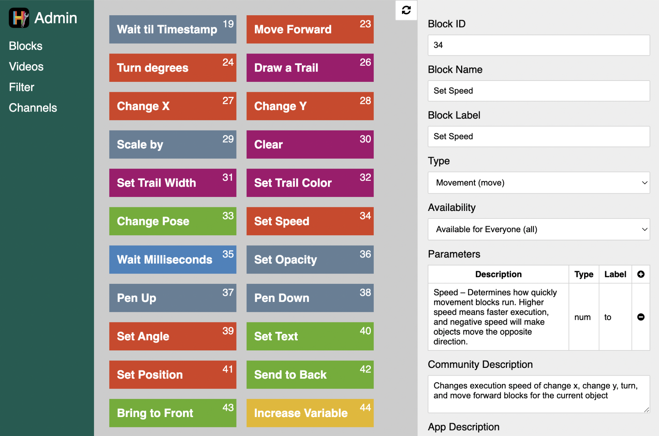 Screenshot of the admin interface for my Hopscotch API Tools