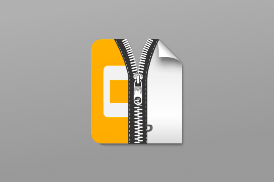 Slide Zipper logo with gradient background